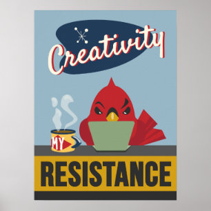 Creativity Is My Resistance – Retro Style Print