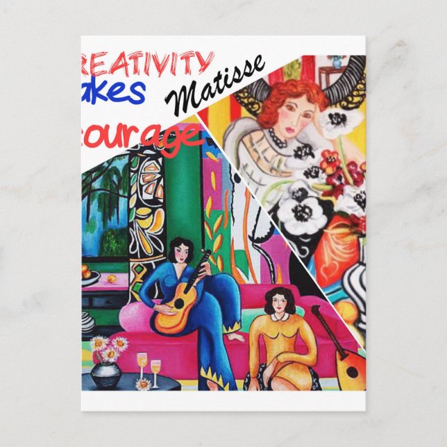 Creativity of Matisse painting collage Postcard (Front)
