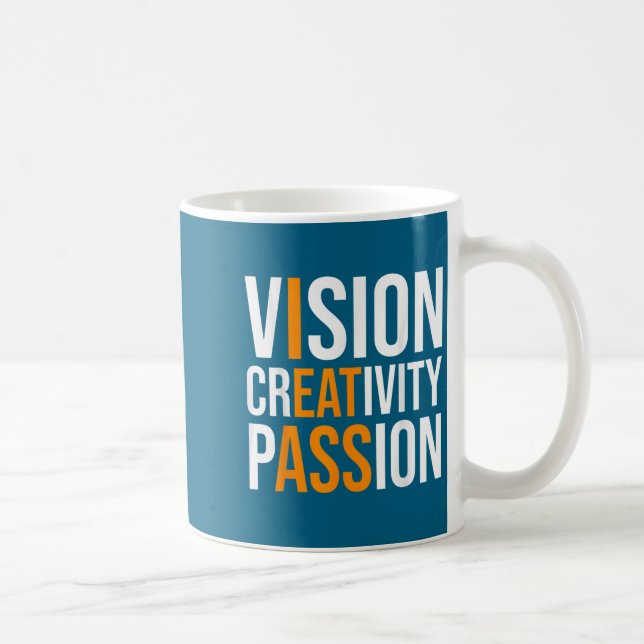 Creativity On Shirt Sarcastic Funny Motivation  Coffee Mug (Right)