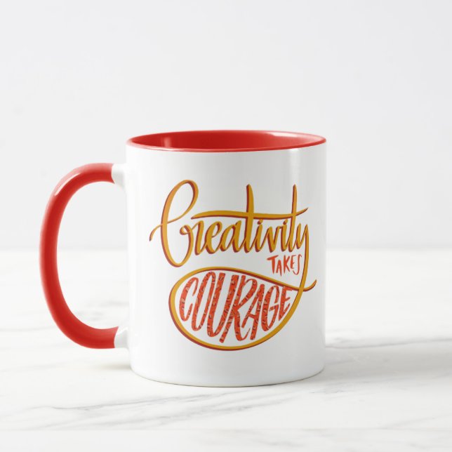 Creativity Takes Courage - Retro Mug (Left)