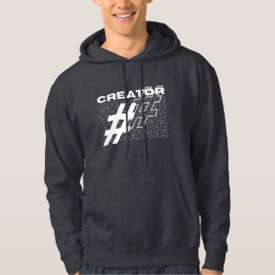 Creator Hashtag Typography Hoodie