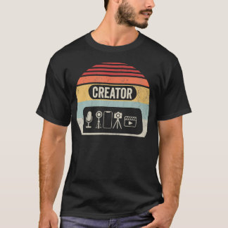 Creator Microphone Tripod Camera Icon T-Shirt