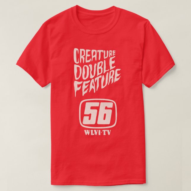 Creature Double Feature 70s Horror WLVI 56 Boston T-Shirt (Design Front)