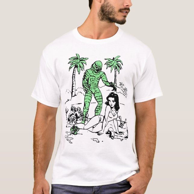 Creature From The Black Lagoon Ink Art High Qualit T-Shirt (Front)