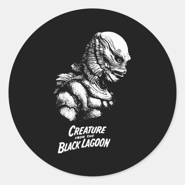 Creature Of The Black Lagoon Horror Flick Classic Round Sticker (Front)