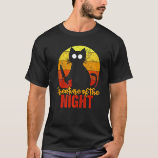 Creature Of The Night Cat Gory Bloody Halloween T-Shirt