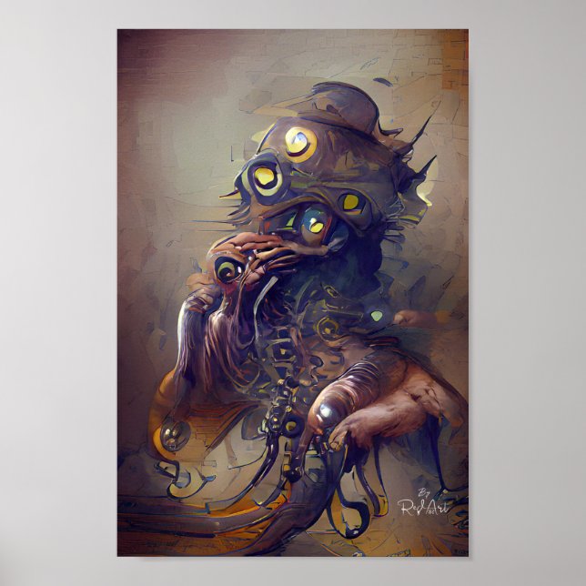 CREATURE SHOW  fantasy art illustration poster (Front)