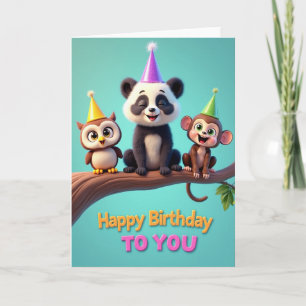 Creature Trio Birthday Card