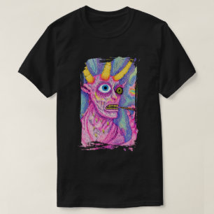 Creature with horns and something in its mouth T-Shirt