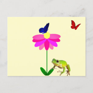 Creatures and Flower Postcard