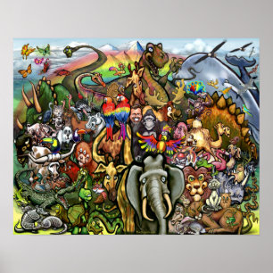 Creatures Beasts and Animals Poster