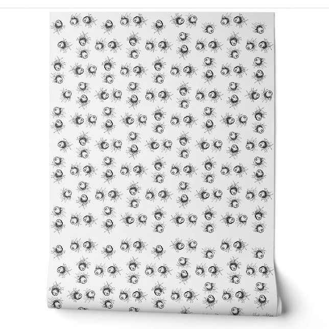 Creatures hand drawn illustration pattern wallpaper (Unrolling)