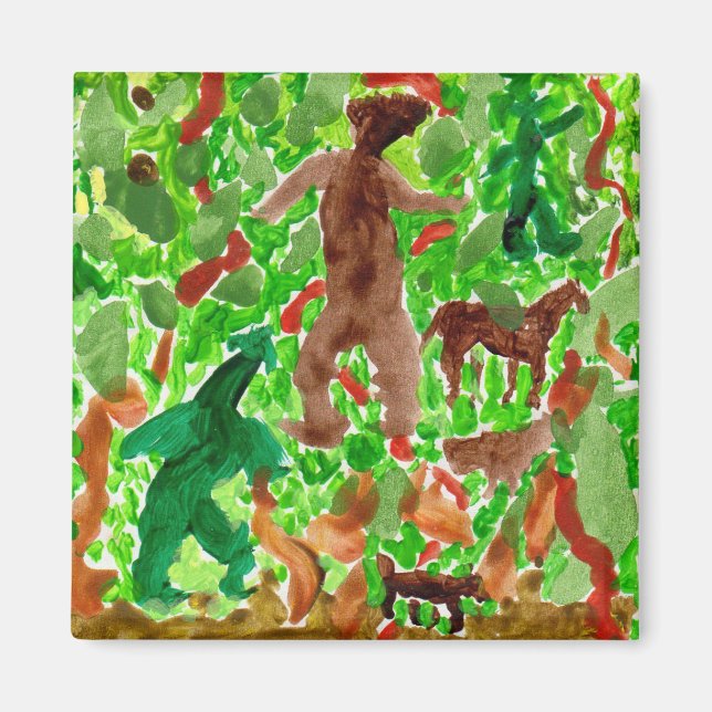 Creatures in the deep forest magnet (Front)