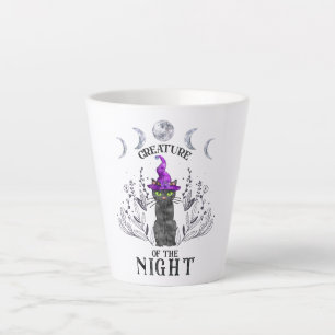 Creatures of the Night – Halloween Black Cat Latte Mug