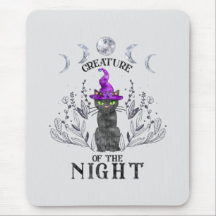Creatures of the Night – Halloween Black Cat Mouse Pad