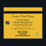 Credit Card Black and Gold<br><div class="desc">This is a flyer card design for credit repair.  All of the text is customisable. Suitable for credit repair services,  accountants,  investment companies,  wealth management services,  tax preparers,  etc.</div>