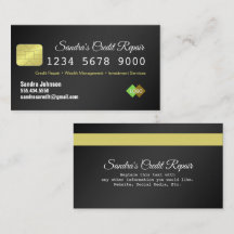 Credit Card Black and Gold Business Card