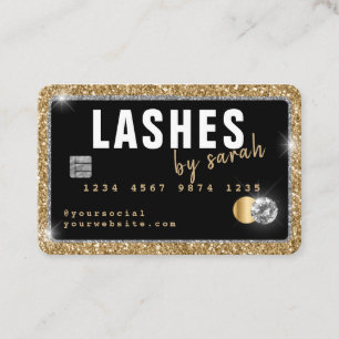 Credit Card Business Card Design for Lashes