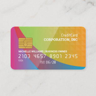 Credit Card   Colourful Abstract Background