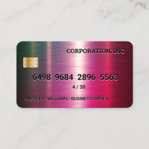 Credit Card   Colourful Metallic