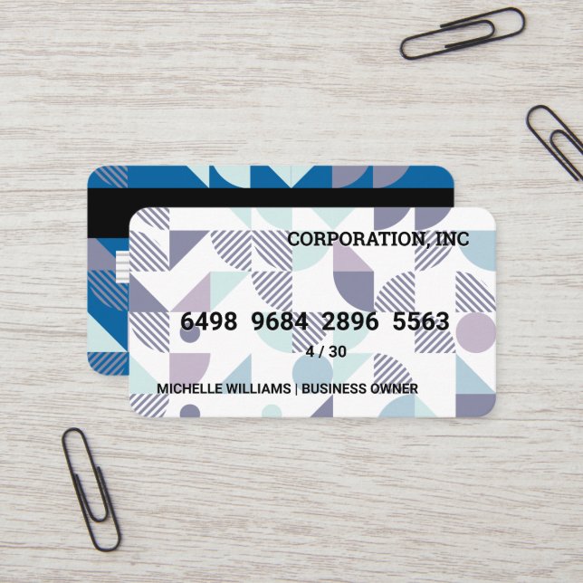 Credit Card | Geometric Modern Pattern (Front/Back In Situ)