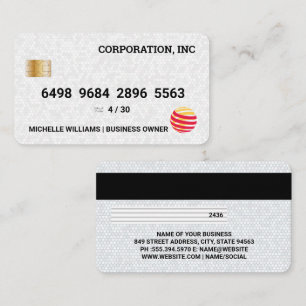 Credit Card   Geometric White Tile