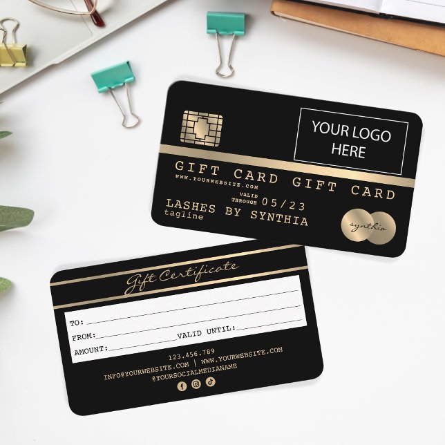 Credit Card Gift Card Certificate Add Logo (Creator Uploaded)