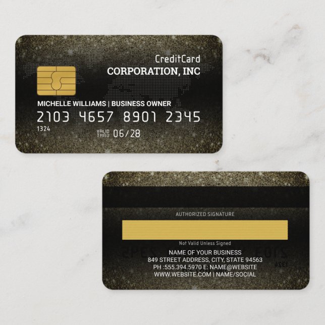 Credit Card | Glitter Sparkle (Front/Back)