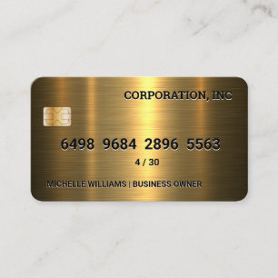 Credit Card   Gold Metallic