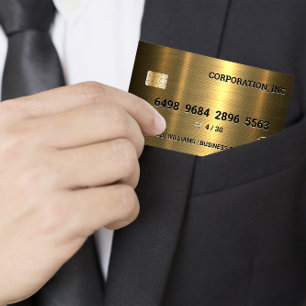 Credit Card   Gold Metallic