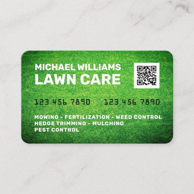 Credit card lawn grass faux texture  (Front)