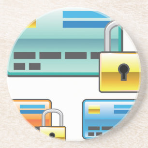 Credit Card Lock debit ATM card Coaster