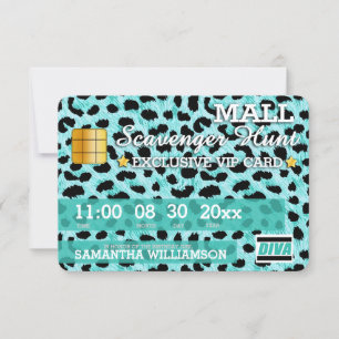 Credit Card Mall Scavenger Hunt Party Invitation