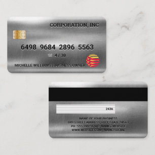 Credit Card   Metallic Background