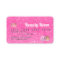 Credit card neon pink glitter beauty monogram