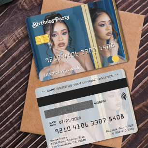 Credit Card Photo Birthday Party