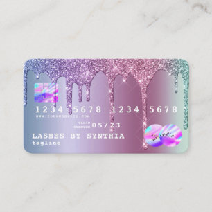 Credit Card Rose Gold Dripping Gold mermaid