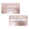 Credit card rose gold metallic glitter loyalty