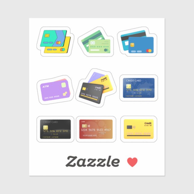 Credit Card Stickers (Sheet)