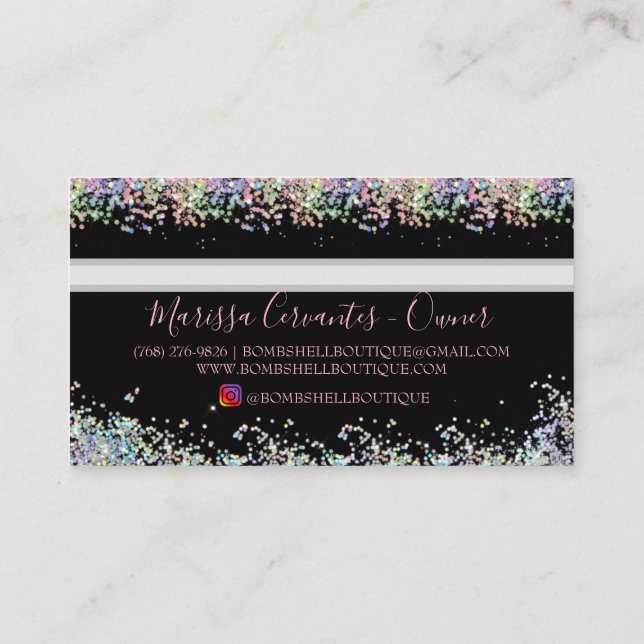 Credit Card Style Business Cards (Back)