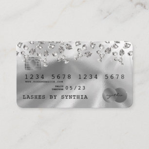 Credit Card Style Silver Diamond