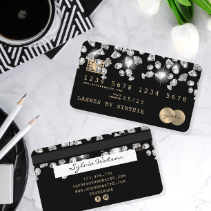 Credit Card Styled Dripping Diamonds