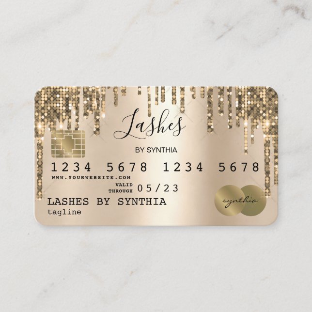 Credit Card Styled Dripping Gold (Front)