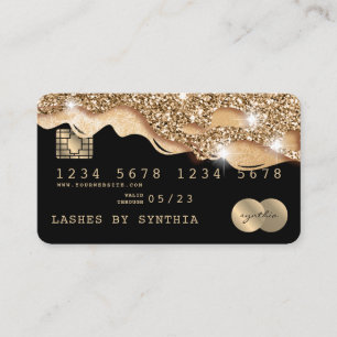Credit Card Styled Dripping Gold