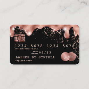 Credit Card Styled Dripping Gold