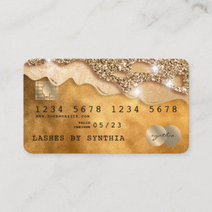 Credit Card Styled Dripping Gold