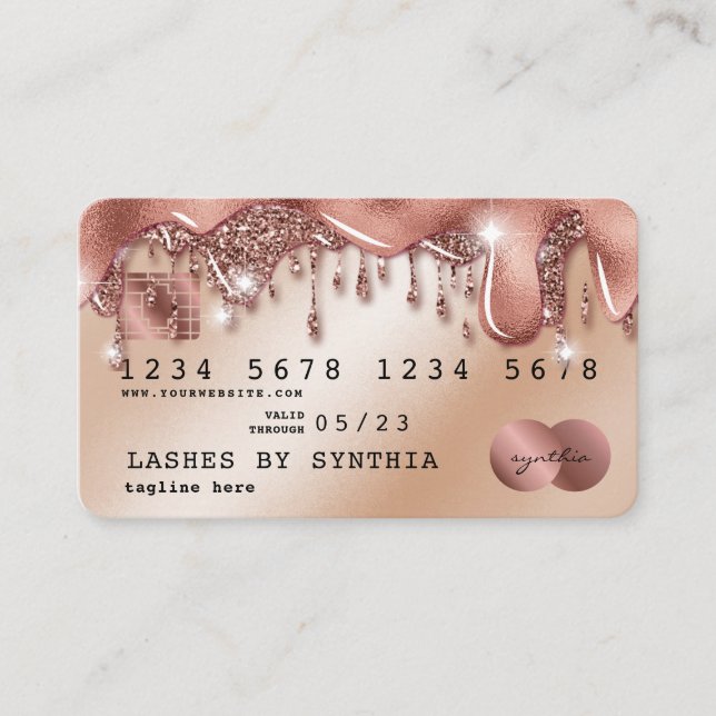 Credit Card Styled Dripping Gold (Front)