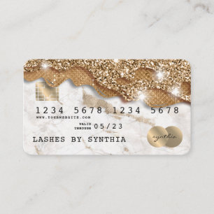 Credit Card Styled Dripping Gold
