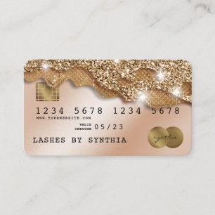 Credit Card Styled Dripping Gold