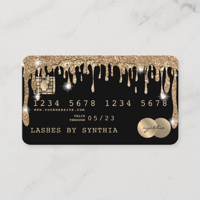 Credit Card Styled Dripping Gold (Front)